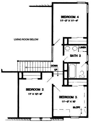 Second Floor Plan for House Plan #472900
