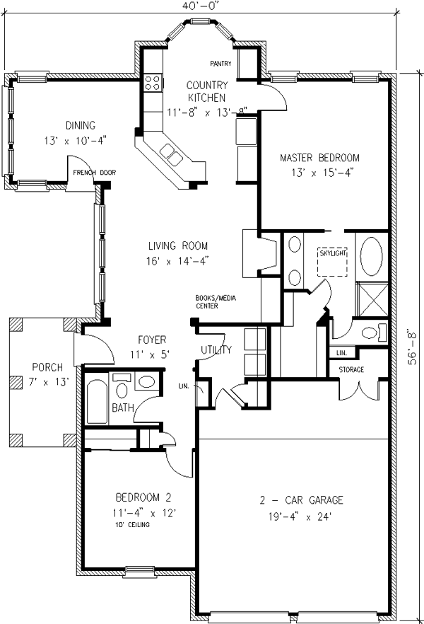 Main Floor Plan for House Plan #471010