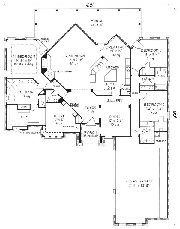 Main Floor Plan for House Plan #473010