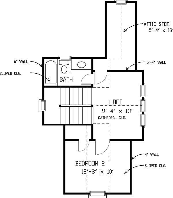 Second Floor Plan for House Plan #473210