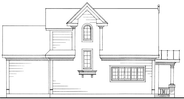 Left Elevation for House Plan #473210