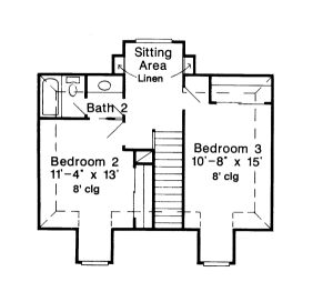 Second Floor Plan for House Plan #479410