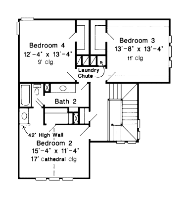 Second Floor Plan for House Plan #470215