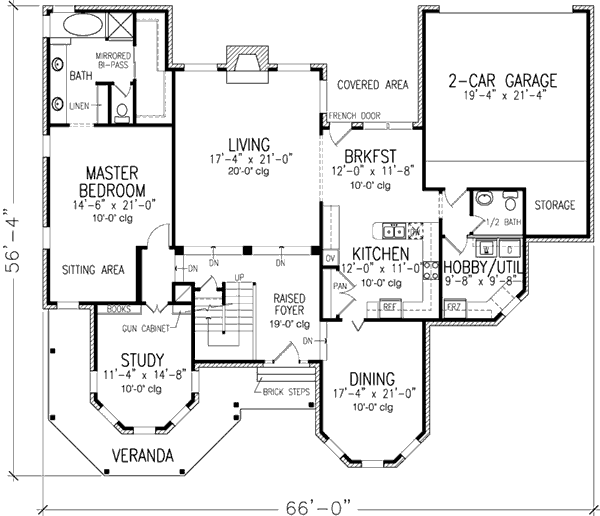 Main Floor Plan for House Plan #479320