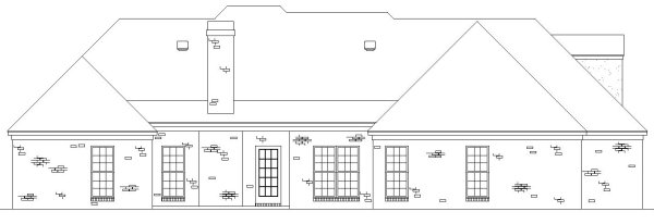 Rear Elevation for House Plan #403181