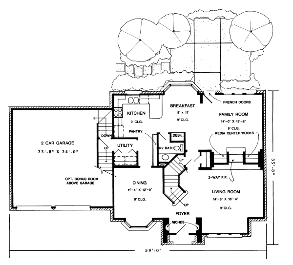 Main Floor Plan for House Plan #475920