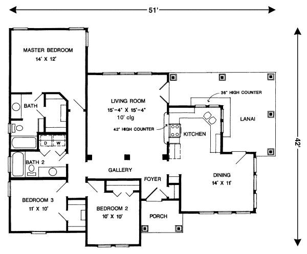 Main Floor Plan for House Plan #478430