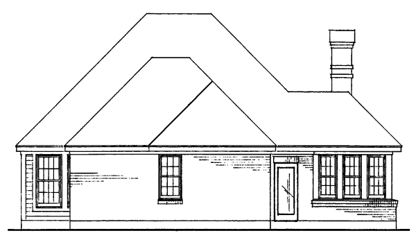 Rear Elevation for House Plan #478940