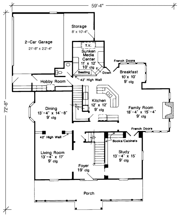 Main Floor Plan for House Plan #471480