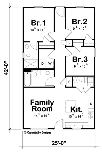 Main Floor Plan for House Plan #151501