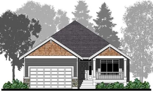 Full Rendering for House Plan #500611