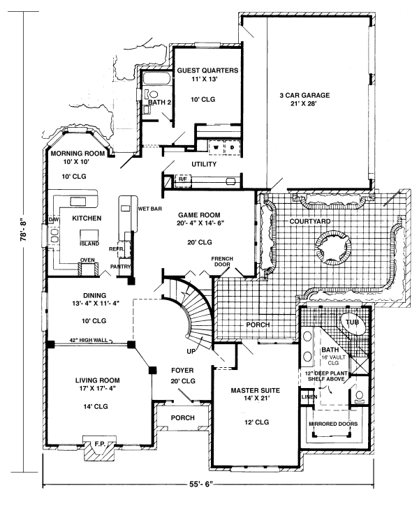 Main Floor Plan for House Plan #477713