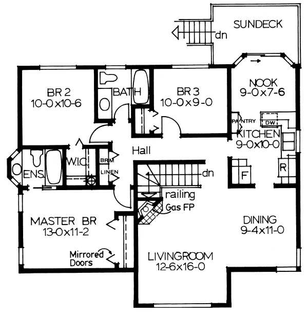 Main Floor Plan for House Plan #200290