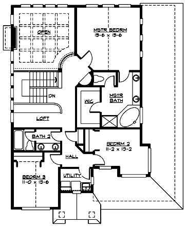 Second Floor Plan for House Plan #330252