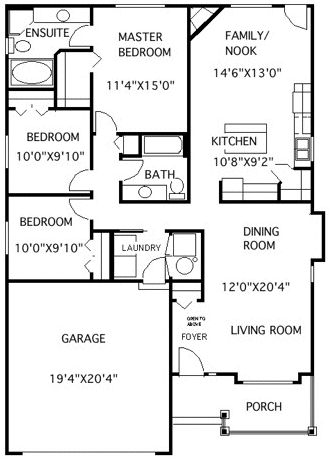 Main Floor Plan for House Plan #506111