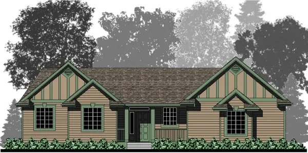Full Rendering for House Plan #500881