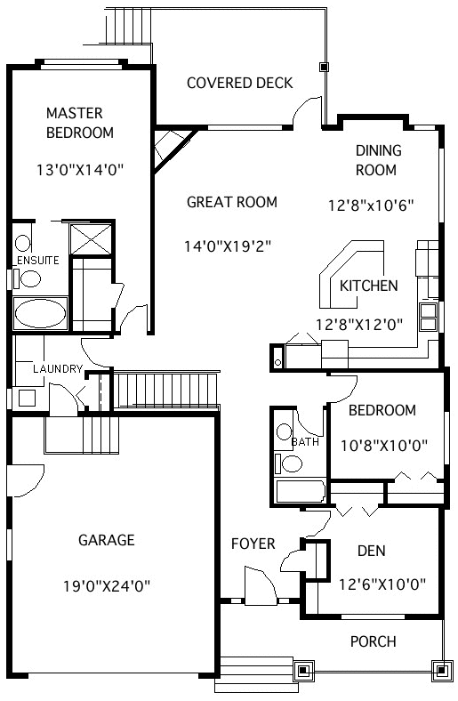 Main Floor Plan for House Plan #500442