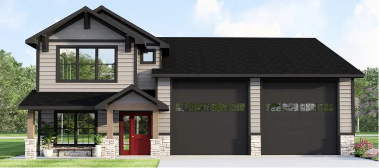 Full Rendering for House Plan #752514