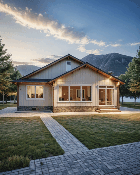 Rear Elevation for House Plan #801271