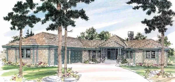 Full Rendering for House Plan #348233