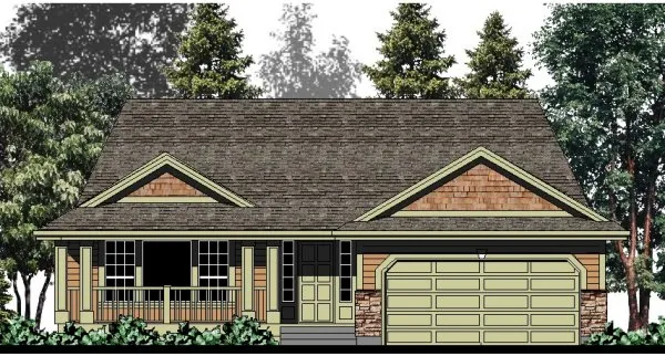 Full Rendering for House Plan #500191