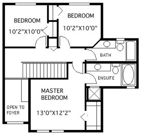 Second Floor Plan for House Plan #500901