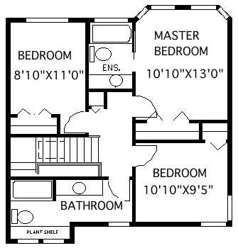 Second Floor Plan for House Plan #500131