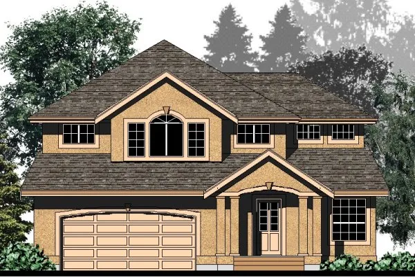 Full Rendering for House Plan #500102
