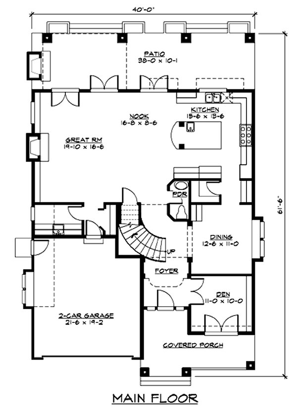 Main Floor Plan for House Plan #333282