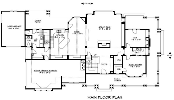 Main Floor Plan for House Plan #330034