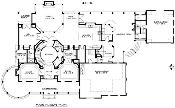 Main Floor Plan for House Plan #330036