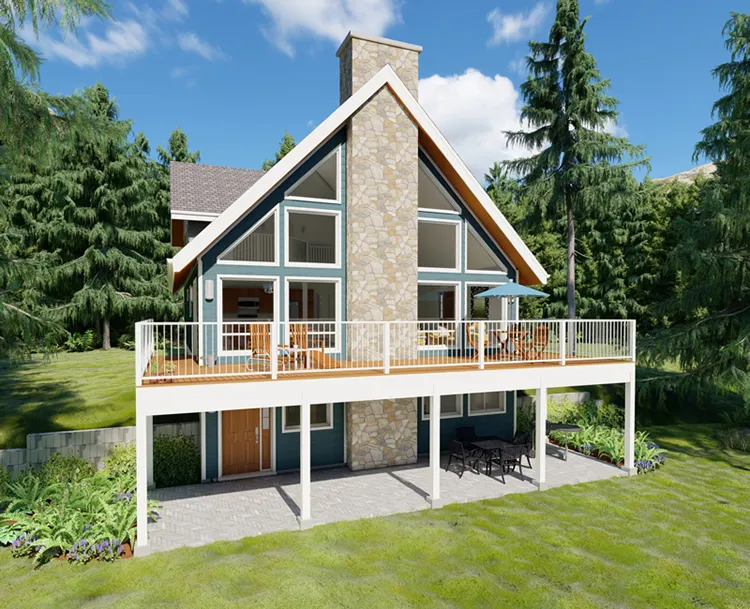 Full Rendering for House Plan #195004