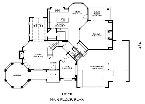 Main Floor Plan for House Plan #330304
