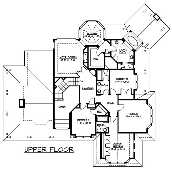 Second Floor Plan for House Plan #330953