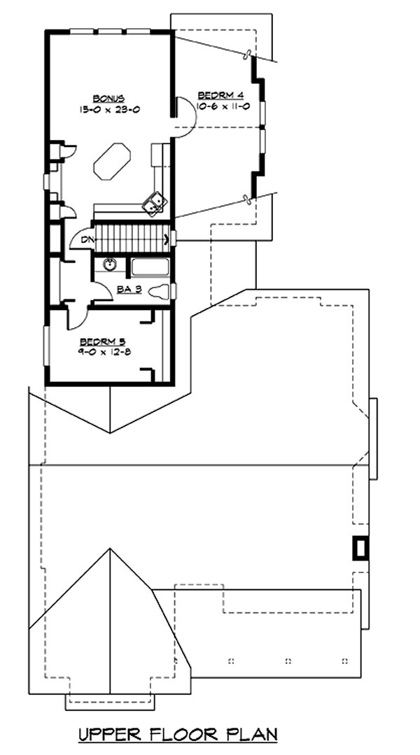 Second Floor Plan for House Plan #330752