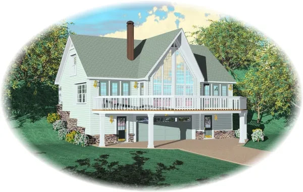 Full Rendering for House Plan #490821