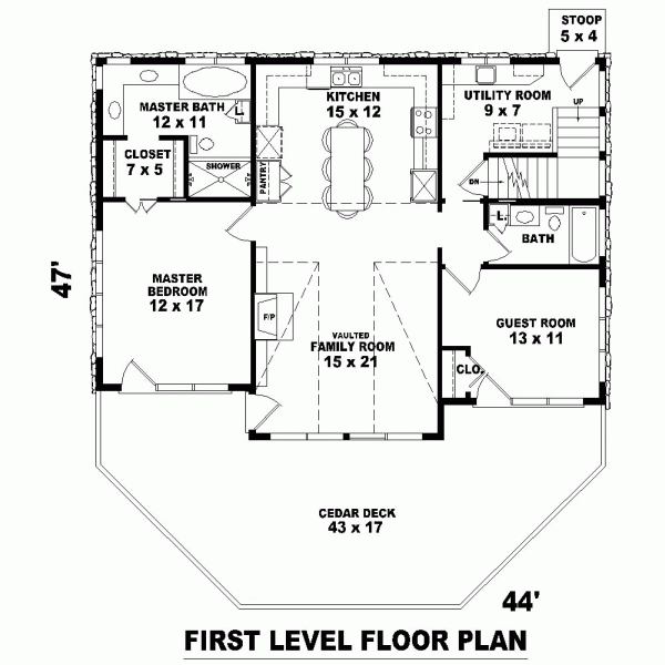 Main Floor Plan for House Plan #490821