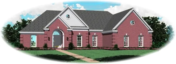Full Rendering for House Plan #495661
