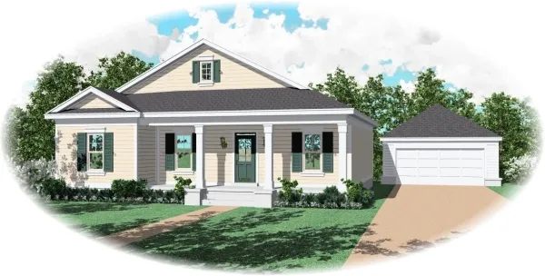 Full Rendering for House Plan #496541
