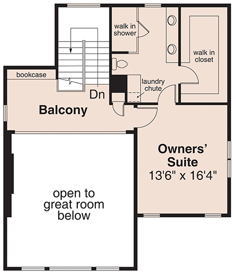 Second Floor Plan for House Plan #349383