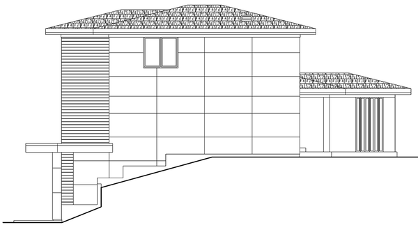 Right Elevation for House Plan #349383