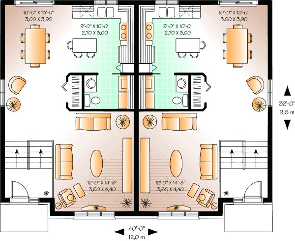 Main Floor Plan for House Plan #148702