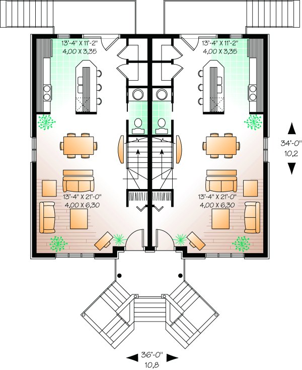 Main Floor Plan for House Plan #140802