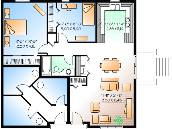 Basement Plan for House Plan #140802