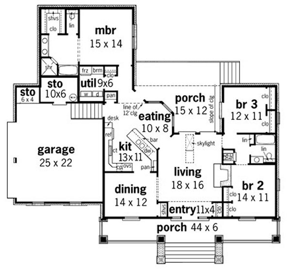 Main Floor Plan for House Plan #481181