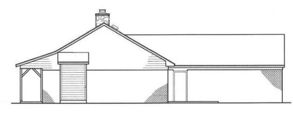Right Elevation for House Plan #489011