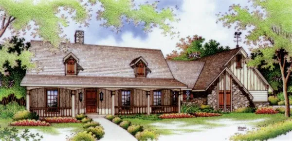 Full Rendering for House Plan #487061