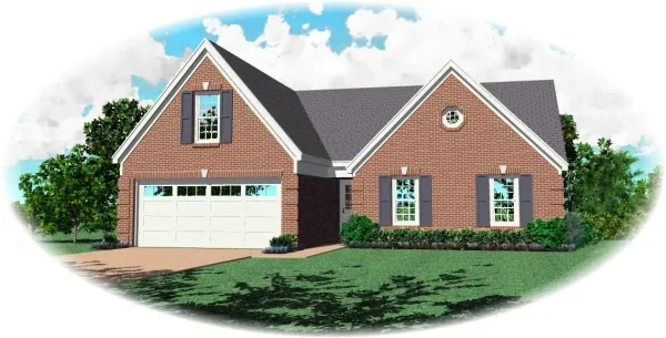 Full Rendering for House Plan #498431