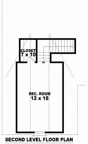 Second Floor Plan for House Plan #498431