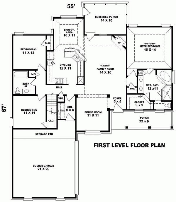 Main Floor Plan for House Plan #499971